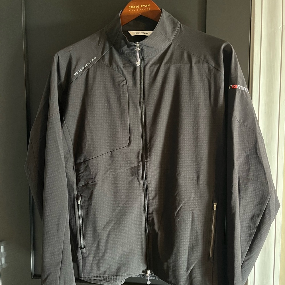 Peter Millar Black Men's Windbreaker Jacket